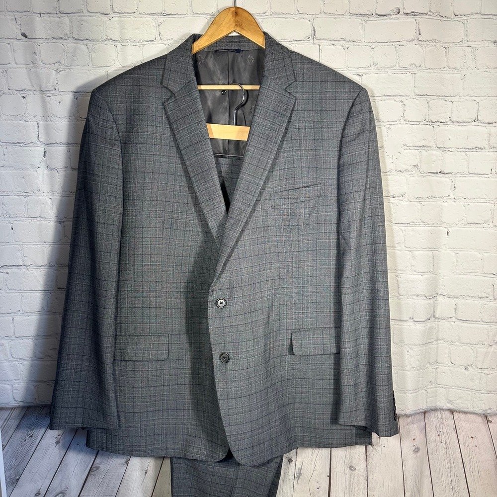 Ralph Ralph Lauren Mens 50L Grey Glen Plaid Wool Blend Blazer‎ Sport Coat Jacket